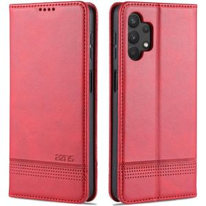 Voor Samsung Galaxy A32 5G AZNS magnetische kalf textuur horizontale flip lederen geval met kaart slots &houder & portemonnee (rood)