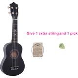 HM100 21 inch Basswood Ukulele kinderen verlichting muziekinstrument (zwart)