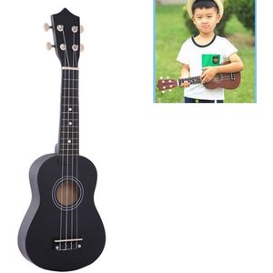 HM100 21 inch Basswood Ukulele kinderen verlichting muziekinstrument (zwart)