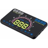 E350 5.8 inch auto HUD / OBD2 voertuig gemonteerde Gator Automotive Head Up Display-beveiligingssysteem met Multi-Color LED  steun auto werkelijke snelheid & draai snelheid & Water temperatuur & olie verbruik & rijbewijs afstand / tijd & Voltage Disp