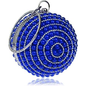 Ball Vorm Vrouwen Fashion Banquet Party Pearl Handtas (Blauw)