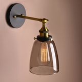 40W VintageGrey glas lampenkap schans moderne Wandverlichting armatuur Home Loft decor armatuur slaapkamer badkamer verlichting