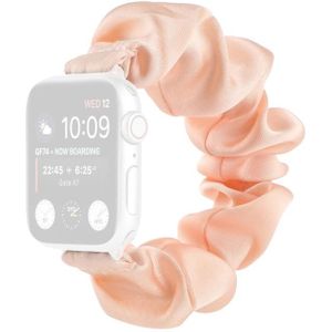 Sjaal Haar Tie Vervanging Horlogebanden voor Apple Watch Series 6 & SE & 5 & 4 44mm / 3 & 2 & 1 42mm (Pink)