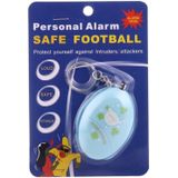 Mini veilige voetbal luid personenalarmering met anti-verkrachting voor meisje en kinderen  120Db Alarm(Blue)