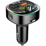 BT08D FM-zender Handsfree CAR KIT MP3 AUDIO PLAATER MET QC3.0 + PD18W 5A Auto Fast Charger FM-modulator