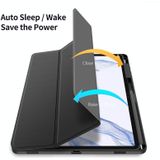 Voor Samsung Galaxy Tab S9 + DUX DUCIS TOBY-serie antislip lederen tablethoes met slaap- / wekfunctie
