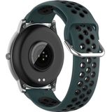 Voor Xiaomi Haylou Solar LS05 SiliconEn Sport Two-tone Strap  Grootte: 22mm (Olive Green Black)