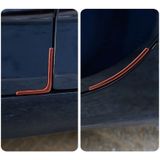 4 stuks/Set universele auto Styling PVC auto deur rand Anti botsing Sticker deur anti-Rub stroken auto deur kras Protector(Orange)