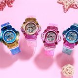 Syneke 9625 Student Waterdicht Sport Kameleon Kleurrijk Digitaal Horloge (roze Rose Gold)