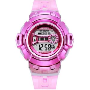 Syneke 9625 Student Waterdicht Sport Kameleon Kleurrijk Digitaal Horloge (roze Rose Gold)