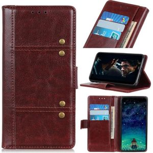 Voor Nokia C3 Peas Crazy Horse Texture Horizontale Flip Lederen Case met Holder & Card Slots & Wallet(Brown)