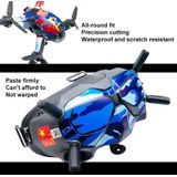 FPV-TZ-SF 4 in 1 waterdichte anti-kras sticker huid wrap stickers gepersonaliseerde film kits voor DJI FPV Drone & Goggles V2 & afstandsbediening en rocker (camouflage blauw)