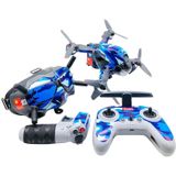 FPV-TZ-SF 4 in 1 waterdichte anti-kras sticker huid wrap stickers gepersonaliseerde film kits voor DJI FPV Drone & Goggles V2 & afstandsbediening en rocker (camouflage blauw)