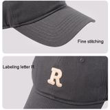 Grote petmaat Duck Tongue Hat R-label Letter Soft Top Baseball Caps