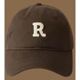 Grote petmaat Duck Tongue Hat R-label Letter Soft Top Baseball Caps
