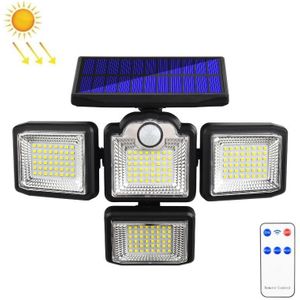 TG-TY085 Solar 4-head draaibaar wandlamp met afstandsbediening body sensing outdoor waterdichte tuinlamp  stijl: 192 LED gentegreerd