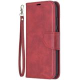 Retro Lambskin Texture Pure Color Horizontal Flip PU Leather Case with Holder & Card Slots & Wallet & Lanyard for Huawei P20 lite (2019) / nova 5i(Red )