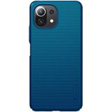 Voor Xiaomi Mi 11 Lite 5G / 4G NILLKIN Frosted Concave-convexe Texture PC Beschermhoes (Peacock Blue)