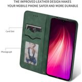 Voor Xiaomi Redmi Note 8 retro huid voelen zakelijke magnetische horizontale Flip lederen draagtas (Army Green)