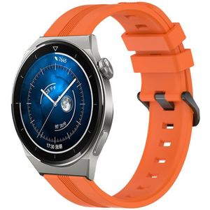 Voor Huawei Watch GT3 Pro 46 mm 22 mm concave gestreepte siliconen horlogeband