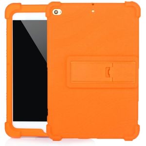 Voor iPad mini 5 / 4 Tablet PC Siliconen beschermhoes met onzichtbare beugel(Oranje)