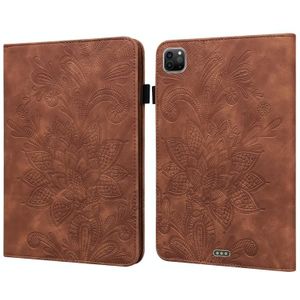 Kant bloem embossing patroon lederen tablet case voor ipad pro 11 2021 / ipad air 2020