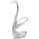 Swan fruitvork en lepel set dessert vork fruit vork rack tafelgerei bruiloft geschenk  kleur: zilver gestreepte basis