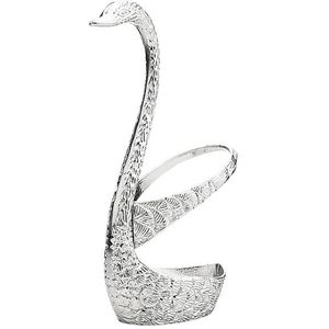 Swan fruitvork en lepel set dessert vork fruit vork rack tafelgerei bruiloft geschenk  kleur: zilver gestreepte basis