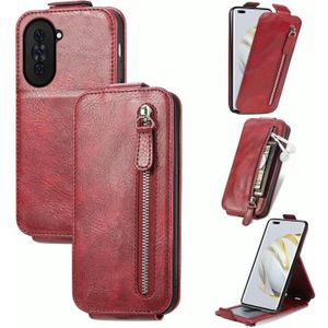 Voor Huawei Nova 10 Pro Zipper Wallet Vertical Flip Leather Phone Case (Rood)