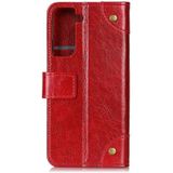 Voor Samsung Galaxy S30 / S21 Copper Buckle Nappa Textuur Horizontale Flip Lederen case met Holder & Card Slots & Wallet(Wine Red)