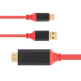 2 in 1 USB-C/type-C + USB-voedings interface naar 4K x 2K Ultra HD HDMI-video kabel  lengte: 2m