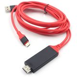 2 in 1 USB-C/type-C + USB-voedings interface naar 4K x 2K Ultra HD HDMI-video kabel  lengte: 2m