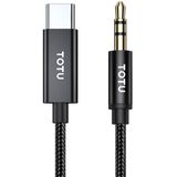 TOTUDESIGN EAUC-032 Speedy Series Type-C / USB-C tot 3.5mm AUX Audiokabel  Lengte: 1m