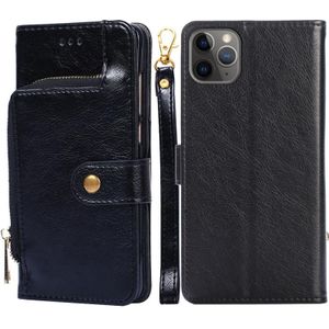 Zipper-tas PU + TPU Horizontale Flip Lederen Case met Houder & Card Slot & Wallet & Lanyard voor iPhone 11 Pro Max