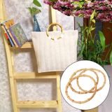 Handgemaakte handtas bamboo handle bag accessoires (licht)