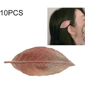 10 PCS Girls Fresh Gradient Leaf Hairpin BB Bangs Clips Haaraccessoires (Roze)