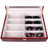 Gebakken verf 8-bit bril geval high-end zonnebril opbergdisplay buiten houten doos