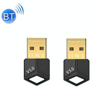 2 stks USB Bluetooth-adapter 5.0pc Computer Draadloze Audio Ontvangen Zender  Kleur: Zwart