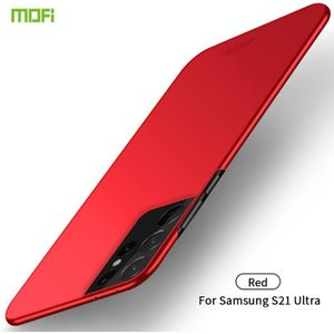 Voor Samsung Galaxy S21 Ultra 5G MOFI Frosted PC Ultradunne Hard Case (Rood)