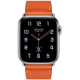 Voor Apple Watch Series 5 & 4 40mm / 3 & 2 & 1 38mm vervangend lederen bandhorlogeband(oranje)