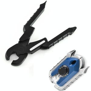 9 in1 multifunctionele roestvrijstalen vouwtang EDC outdoor tools  specificatie: zwarte tang + blauw licht