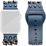 Lederen mannelijke stijl horlogeband voor Apple Watch Series 7 41mm / 6 & SE & 5 & 4 40mm / 3 & 2 & 1 38mm