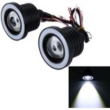 2 stuks 3 inch 10W 900 LM 6000K auto mistlampen met kleurrijke hoek Eye Light  DC 12V (wit licht)