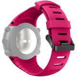 Voor Suunto Core serie vierkant stalen gesp siliconen TPU horloge Bands(Magenta)