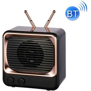 BD13 TV-vorm Retro Bluetooth Wireless Speaker Mini Portable Card Audio(Zwart)