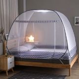 Rits dubbele deur vrije installatie wire yurt opvouwbare klamboe  grootte: 120x200x140 cm(Grijs)