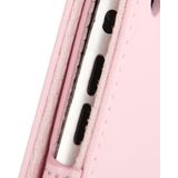 2-fold Litchi structuur Flip lederen hoesje met houder functie voor iPad mini 1 / 2 / 3(roze)