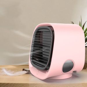 Mini Multifunctionele Bevochtiging Aromatherapie Fan Portable Office Home Desktop AirConditioner Fan (Cherry Blossom Powder)