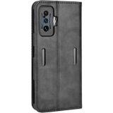 Voor Xiaomi Poco F4 GT / Redmi K50 Gaming Magnetic Buckle Retro Textuur Lederen telefoonhoesje