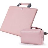 Boekstijl Laptop Beschermhoes Handtas voor MacBook 13 inch (Pink + Power Bag)
